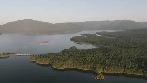 Aerial view of The Catskill Mountains on a summer day Видео 343187644
