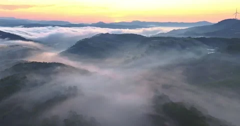 Aerial view of the Cau Dat suburbs near Da Lat city Stock Footage 311034659