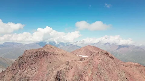 Aerial view caucasus mountains range with colorful valleys on alpine zone. .. Vídeos de archivo 283551891