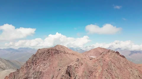 Aerial view caucasus mountains range with colorful valleys on alpine zone. .. Vídeos de archivo 283633725