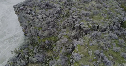 Aerial View of Cauldron Linn Rapids - Snake River Idaho Waterfall 4K Stock Footage 331831692