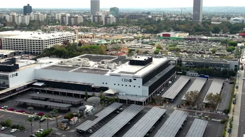 Aerial View of CBS Television City Stock Video Pond5