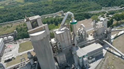 Aerial view of cement factory. Stock Footage 51110897