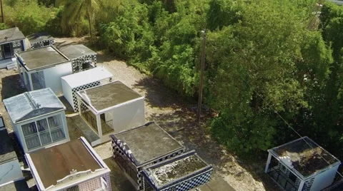 Aerial View of cemetery Stock Footage 60603475