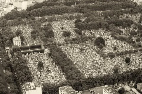 Aerial view of Cemetery Foto stock