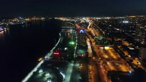 Aerial View Center City Philadelphia Just After Sunset Stock Footage