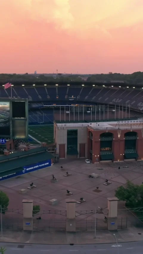 Aerial view of Center Parc Stadium, Atlanta, USA. Stockbeeldmateriaal 316635500