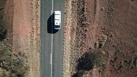 Aerial view, Central Australia. Iconic attraction place in Outback Red Center, N Stock Footage 294645741