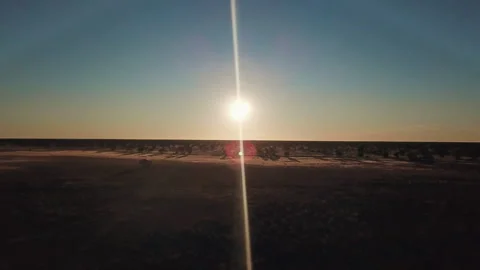 Aerial view, Central Australia. Iconic attraction place in Outback Red Center, N Stock Footage 294647353