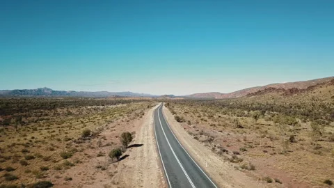 Aerial view, Central Australia. Iconic attraction place in Outback Red Center, N Video stock 294648059