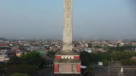 Aerial view of Central Java Grand Mosque  Stock Footage 201765255