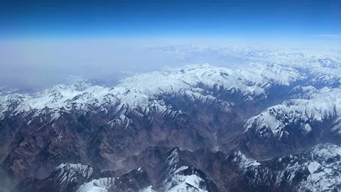 Aerial view of central Karakoram range in Pakistan Stock Footage 141035010
