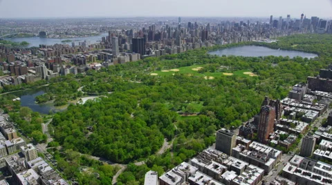 Aerial view of Central Park New York City 스톡 동영상 40346433