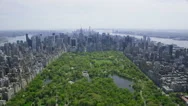 Aerial View Of Central Park In New York City Stock Footage