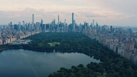 Aerial view on Central Park in New York 스톡 동영상 127407220