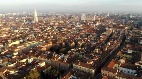 Aerial View of the Central Part of Modena, Italy Stock Footage 131746404