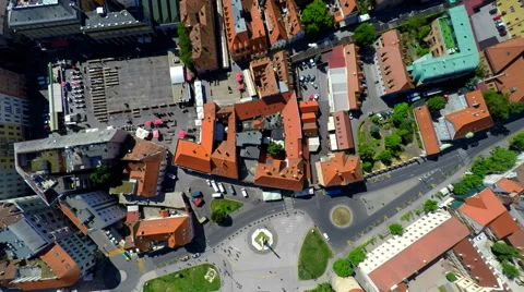 Aerial view of central Zagreb. Stock Footage 50919254