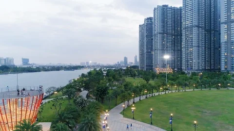 Aerial view of centralpark Stock Footage 101947936