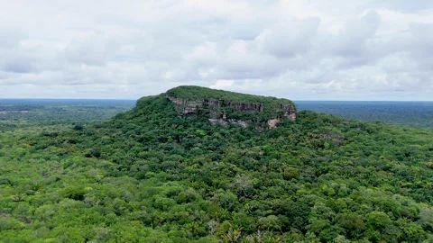 Aerial View of Cerro Azul Surrounded by Lush Greenery Stock Footage 336561666