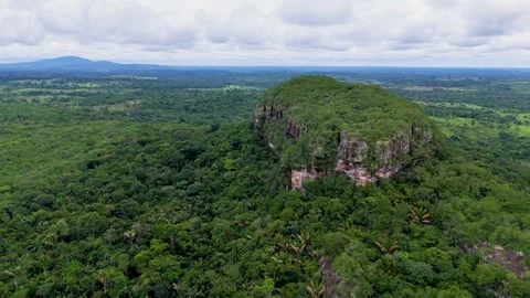Aerial View of Cerro Azul Surrounded by Lush Green Forest Video stock 336561667