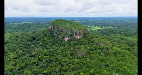 Aerial View of Cerro Azul Surrounded by Lush Jungle Video stock 336562078