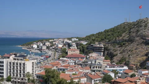 Aerial view to Cesme, Turkey Stock Footage 321068166