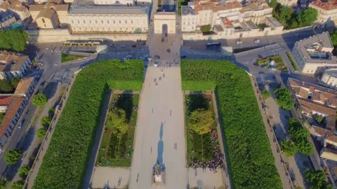 Aerial View of Champ de Mars and Eiffel Tower, Paris, France Stock Footage 315544767