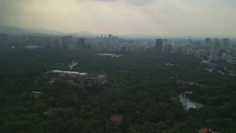 Aerial view of the Chapultepec Forest in Mexico City. Stock Footage 241835211