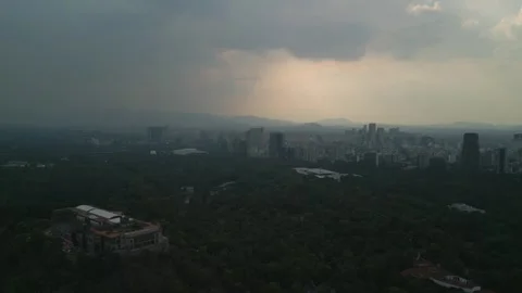 Aerial view of the Chapultepec Forest in Mexico City. Stock Footage 241835212