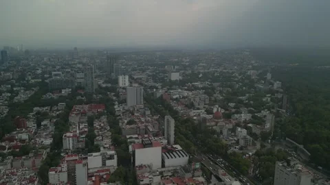 Aerial view of the Chapultepec Forest in Mexico City. Stock Footage 241835265