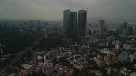 Aerial view of the Chapultepec Forest in Mexico City. Stock Footage 241835327