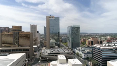 Aerial view of Chase Tower and other buildings Stock Footage 87102354