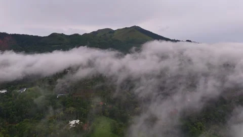 Aerial View of Chembra Peak, the Highest Peak in Wayanad Stock Footage 341309639
