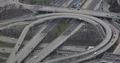 Aerial View of Chicago Cars Traffic Jam on Busy Highway Trucks Transportation US 4k or 4k+ Resolution