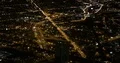 Aerial View of Chicago City and Cars Traffic Jam on Busy Highway Rush Hour Night 4k or 4k+ Resolution