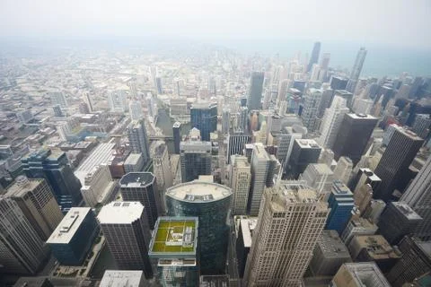 Aerial view chicago Stock Photos