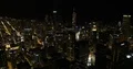 Aerial View of Chicago Skyline Famous Office Towers Buildings Landmark Night USA 4k or 4k+ Resolution