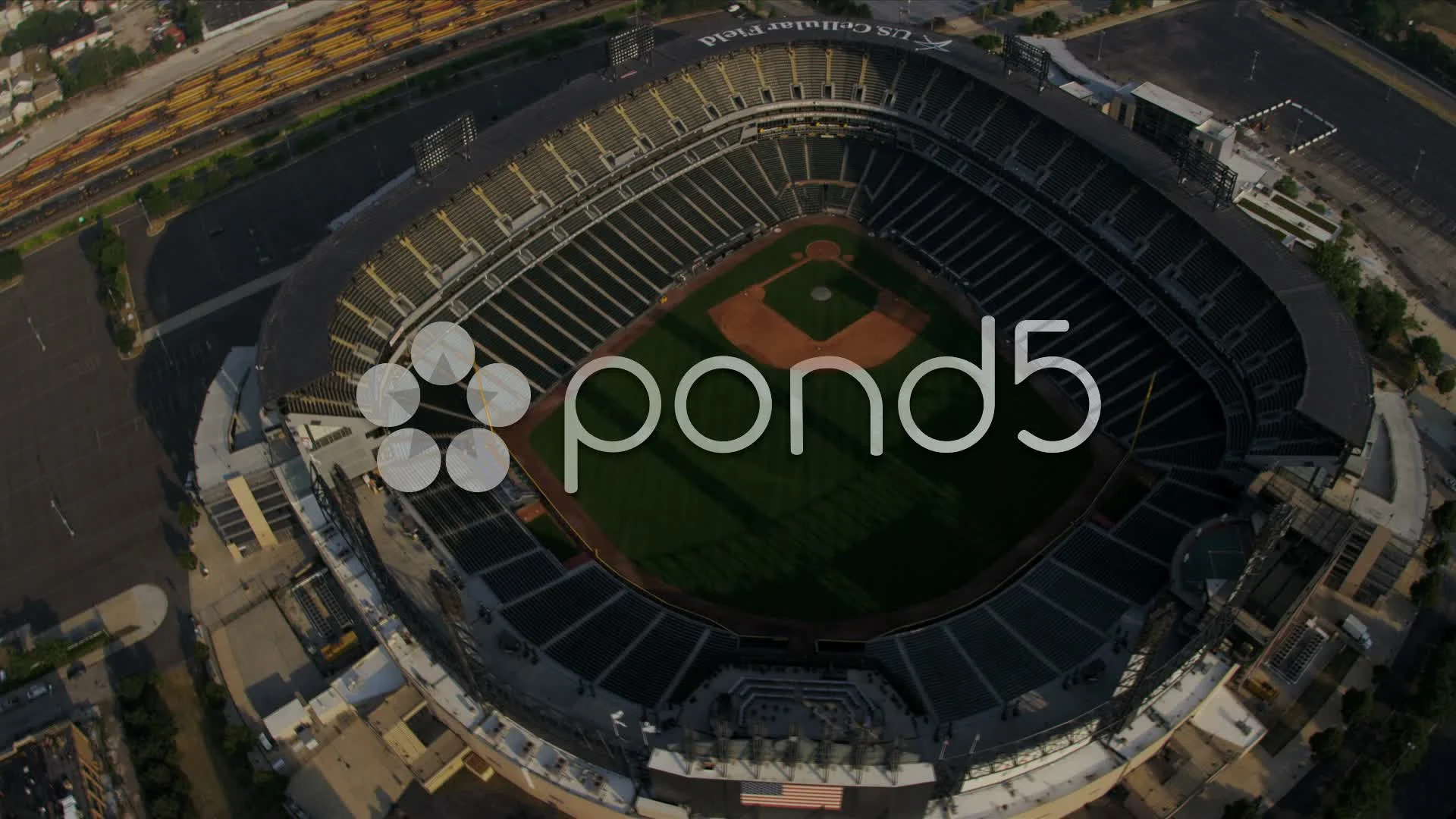 Aerial view Chicago White Sox Baseball S, Stock Video