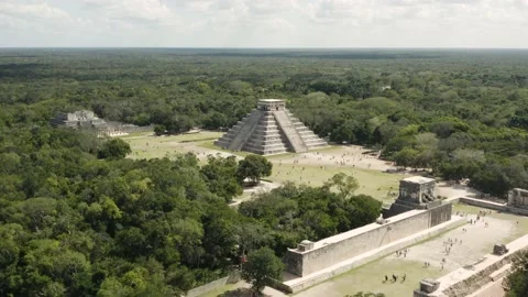 Aerial view of Chichen Itza Stock Footage 170258318