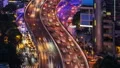 Aerial View Chinese Freeway Road System In Shanghai City. HD Footage