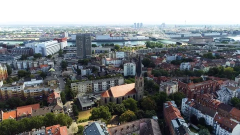 Aerial view of chruch Vídeos de archivo 103855475