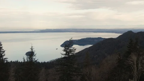 Aerial View from Chuckanut Mountain Stock Footage 102062807