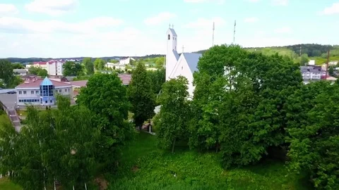 Aerial view of the Church Vídeos de archivo 77826328