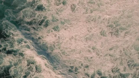 Aerial view of churning waves at La Jolla Cove, United States. Stock Footage 335307207