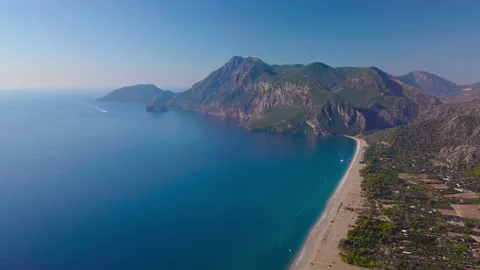 Aerial View of Cirali Beach Stock Footage 138880344
