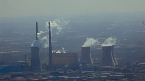 Aerial View of the city of Beijing Stock Footage 143301751