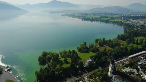 Aerial view of the city Cham Stock Footage 161761778