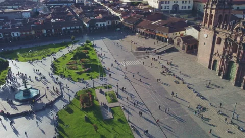 Aerial view of the city of Cusco. Stock Footage 228702218