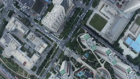Aerial view of city district. Stock Footage 161005979