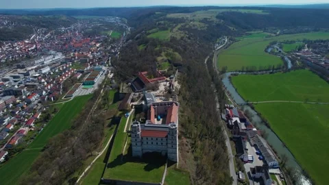 Aerial view of the city Eichstätt Stock Footage 243982816